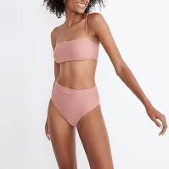 Madewell Bikini Bottoms - Second Wave Retro High Waisted NWT Sz Large - Picture 1 of 6